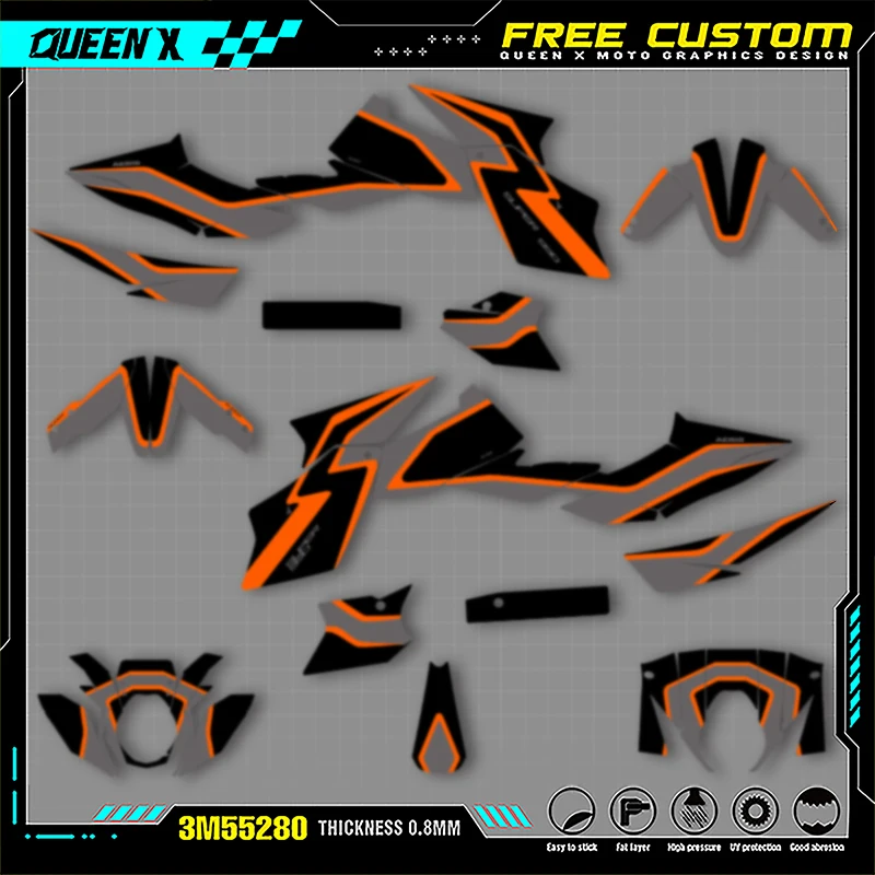 Queen X MOTOR Motorcycle Graphics Background Decals Stickers Kits For KTM Duke 990 2005-2016 990R 2007-2013 002
Queen X MOTOR Motorcycle Graphics Background Decals Stickers Kits For KTM Duke 990 2005-2016 990R 2007-2013 002