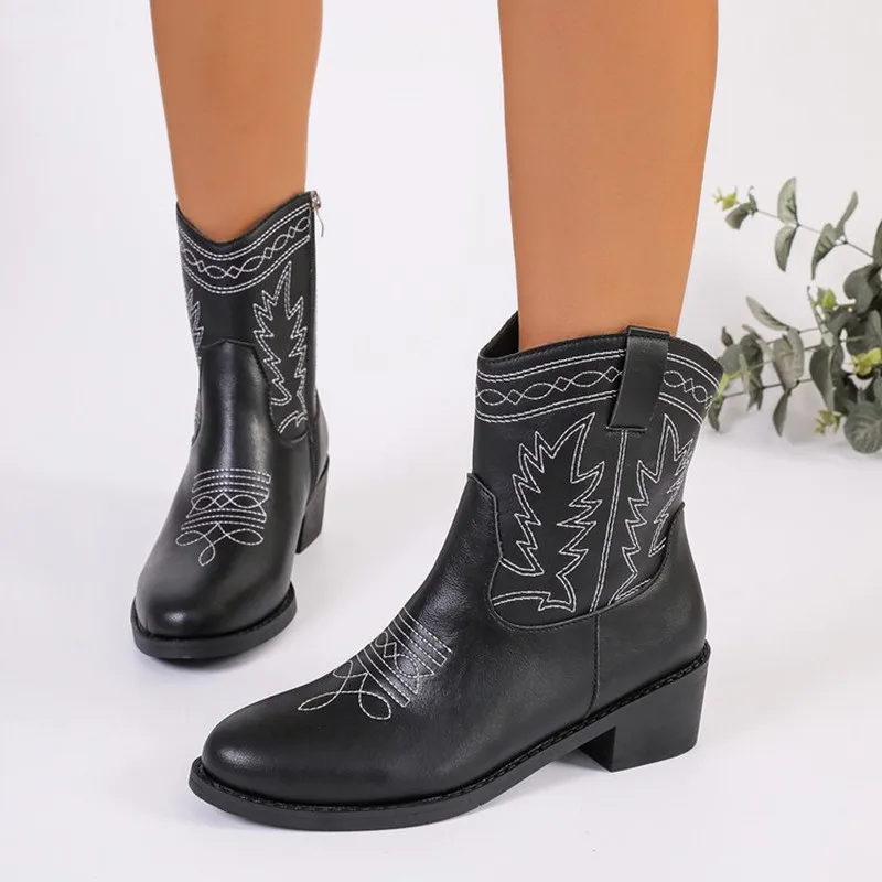 Новые женские сапоги в западном стиле с вышивкой, на массивном каблуке, с V-образным вырезом, осенне-зимние, с острым носком, больших размеров, до середины икры
Новые женские сапоги в западном стиле с вышивкой, на массивном каблуке, с V-образным вырезом, осенне-зимние, с острым носком, больших размеров, до середины икры