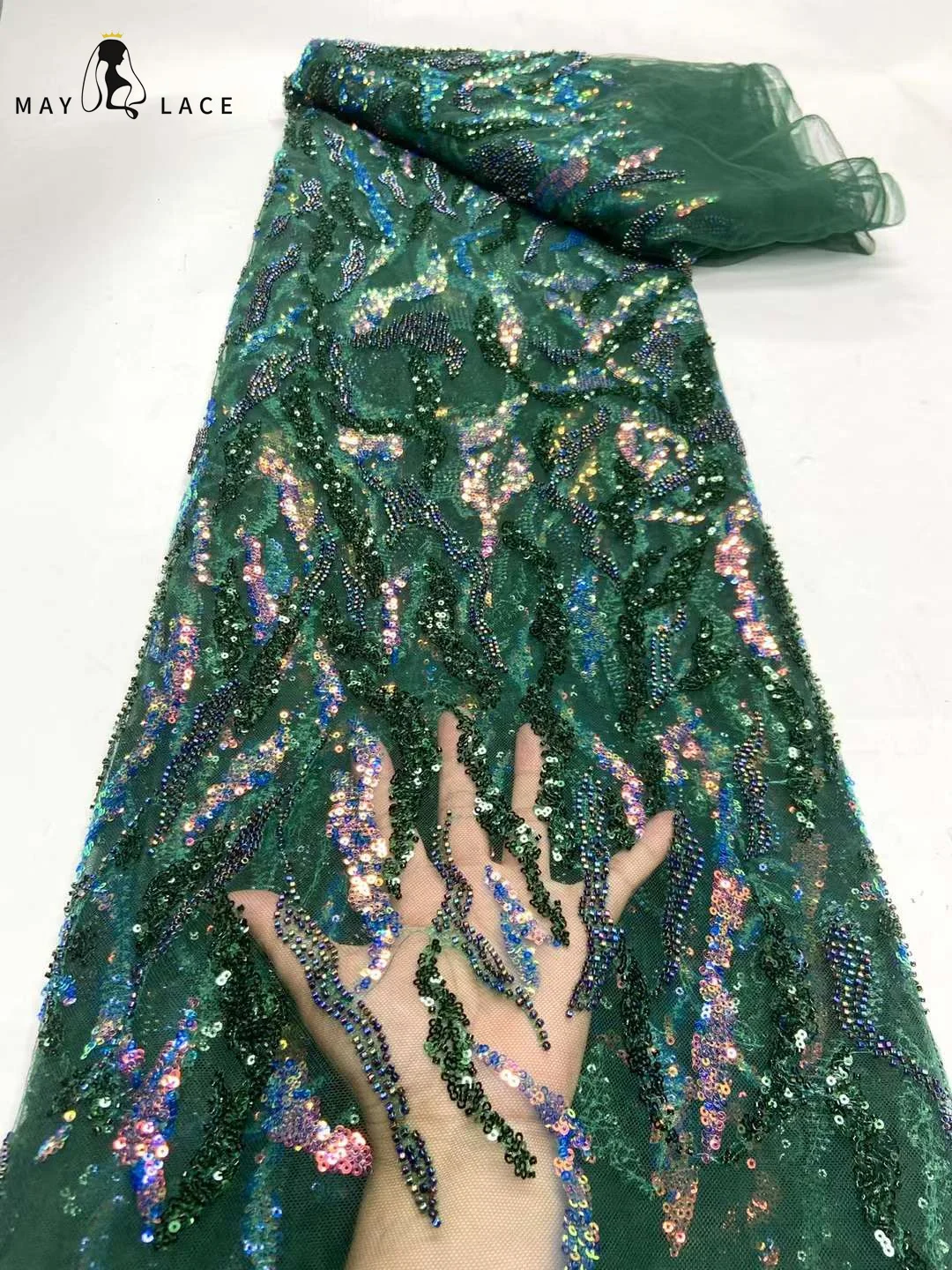 MAY LACE Luxury African Sequins Beaded Lace Fabric 2023 High Quality Lace Groom Nigerian Wedding Bridal Embroidery For Dress
MAY LACE Luxury African Sequins Beaded Lace Fabric 2023 High Quality Lace Groom Nigerian Wedding Bridal Embroidery For Dress