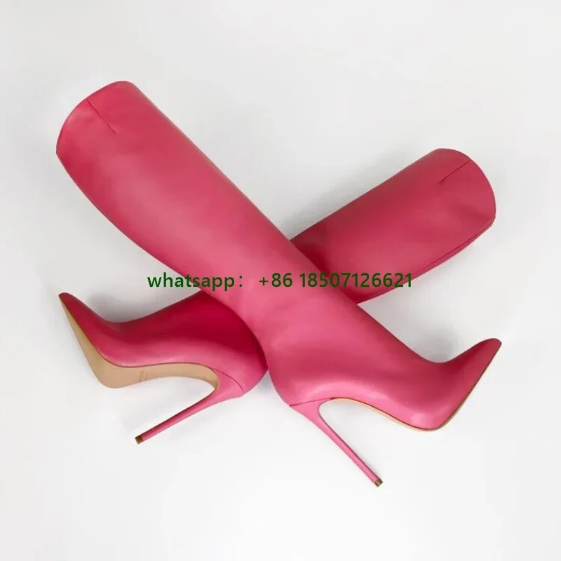 Solid Color Pointed Toe Stiletto Knee-High Boots Large Size Multi-Color Slip-On Women's Boots
Solid Color Pointed Toe Stiletto Knee-High Boots Large Size Multi-Color Slip-On Women's Boots