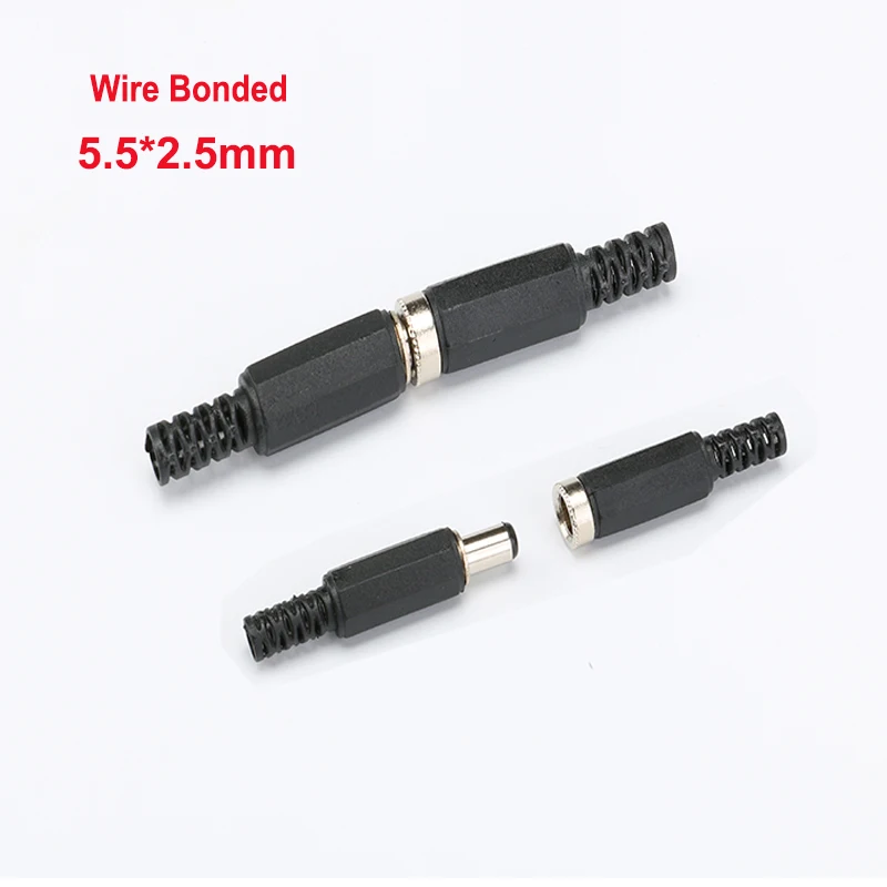 100Pair 5.5*2.5MM DC Power Kit Power Male Plug+Socket Female Connector 5.5x2.5MM Power Jack Adapter Socket Wire Bonded Connector
100Pair 5.5*2.5MM DC Power Kit Power Male Plug+Socket Female Connector 5.5x2.5MM Power Jack Adapter Socket Wire Bonded Connector