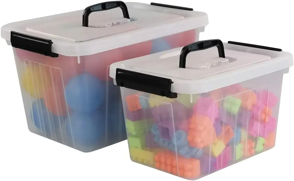 12 Quart&6 Quart Plastic Latching Box With Handles, Clear Storage Bins with Lid
12 Quart&6 Quart Plastic Latching Box With Handles, Clear Storage Bins with Lid