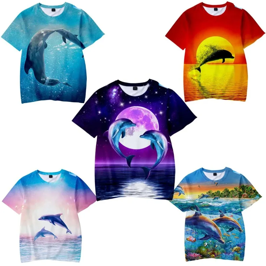 3D Printed Dolphin T-Shirt for Boys and Girls, Kids Short Sleeve T-Shirt, Animal Tops for Kids, Summer
3D Printed Dolphin T-Shirt for Boys and Girls, Kids Short Sleeve T-Shirt, Animal Tops for Kids, Summer