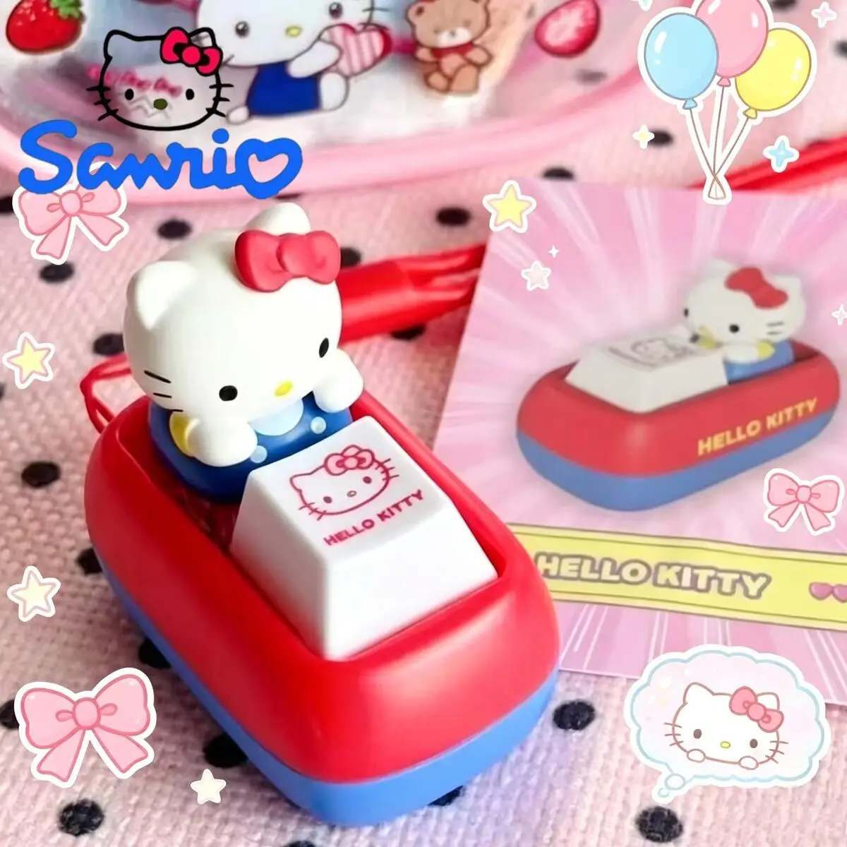 Sanrio Hello Kitty Voice Button Keychain Mini Fidget Stress Relief Toy Cute Keyboard Keycap Bag Charm Cute Gift for Girls
Sanrio Hello Kitty Voice Button Keychain Mini Fidget Stress Relief Toy Cute Keyboard Keycap Bag Charm Cute Gift for Girls