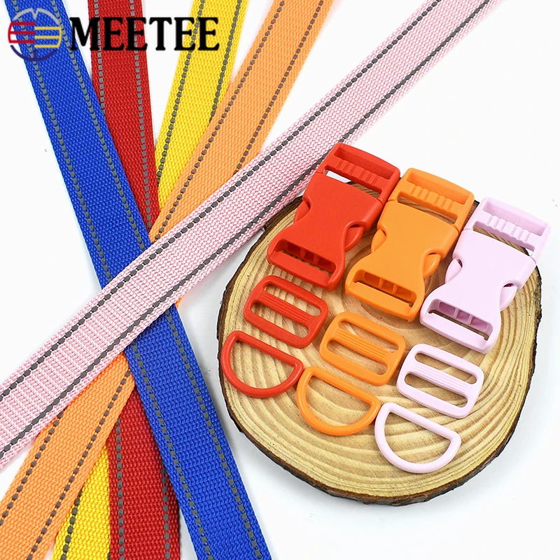 1-5Sets 25mm Reflective Nylon Webbing Strap+Plastic Release Buckle Pet Collar Tri-Glide Slider Clasp D Ring DIY Bags Accessories
1-5Sets 25mm Reflective Nylon Webbing Strap+Plastic Release Buckle Pet Collar Tri-Glide Slider Clasp D Ring DIY Bags Accessories