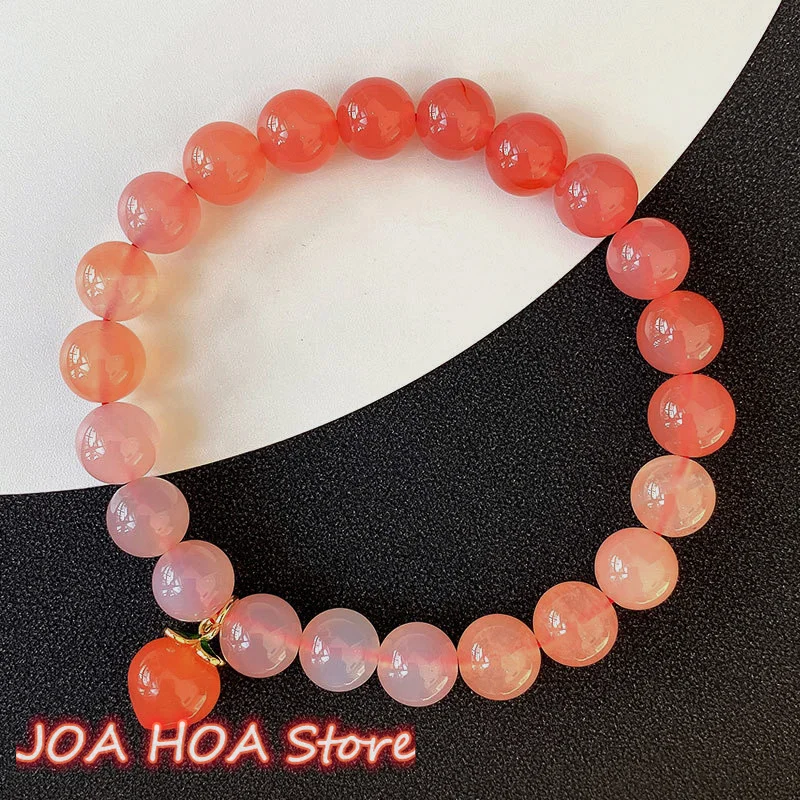 Fine Gradient Salt Source Agate Bracelet Candy Color AgateJade Small Peach Single Ring Hand-Chain Bangle Handring Jewelry
Fine Gradient Salt Source Agate Bracelet Candy Color AgateJade Small Peach Single Ring Hand-Chain Bangle Handring Jewelry