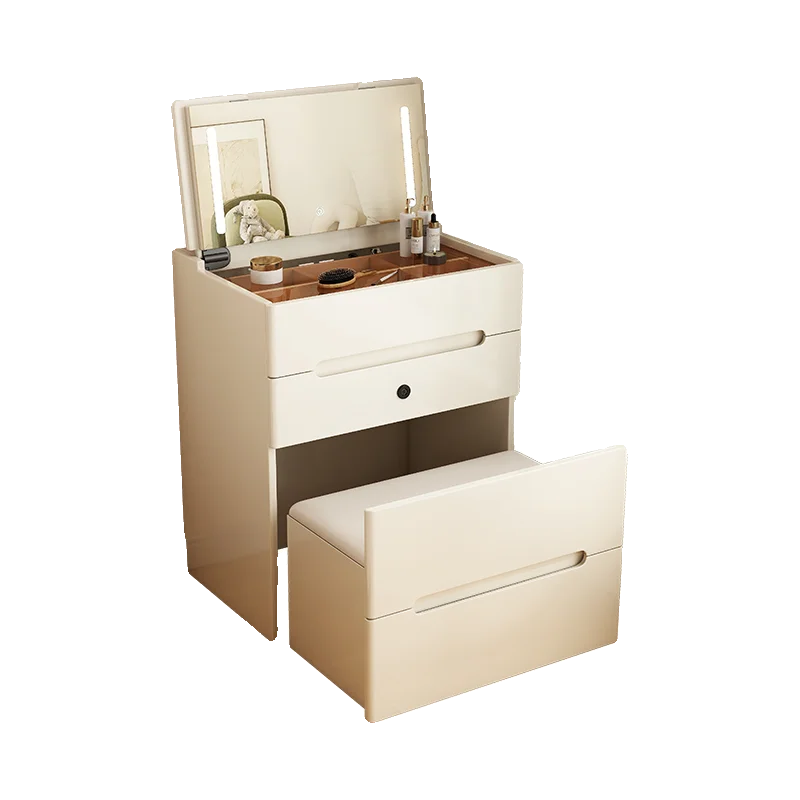 Modern White Solid Wood Flip-Top Vanities with USB Charging & Fingerprint Lock Nightstand Combo Compact Bedroom Decor FYDT
Modern White Solid Wood Flip-Top Vanities with USB Charging & Fingerprint Lock Nightstand Combo Compact Bedroom Decor FYDT