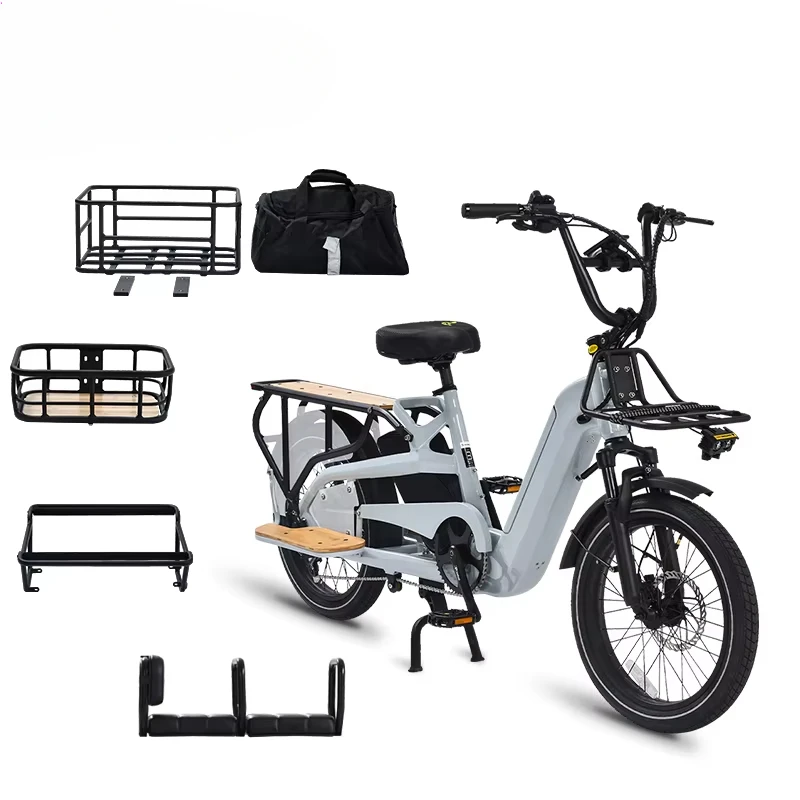 OEM Dual Battery EN15194 750W Long Range 20 Inch Fat Tire Electric Cargo Bike for Family Delivery Electric Bicyclecustom
OEM Dual Battery EN15194 750W Long Range 20 Inch Fat Tire Electric Cargo Bike for Family Delivery Electric Bicyclecustom