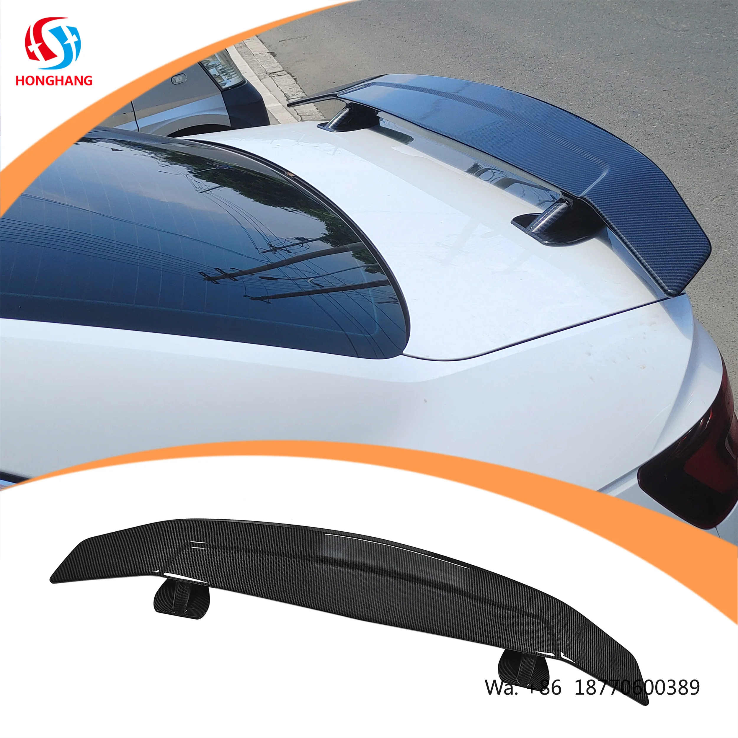 Honghang Carbon Universal Car Fiber ABS Spoiler Universal Rear Wing Spoiler for All Car
Honghang Carbon Universal Car Fiber ABS Spoiler Universal Rear Wing Spoiler for All Car