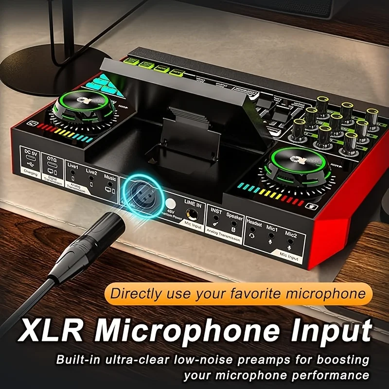 Tenlamp Game Audio Dj Mixer with Built-in Audio Interface, Soundboard Customizable Sounds Designed for Podcast Live Streaming and Gaming,G10 Professional Karaoke Live Sound Card
Tenlamp Game Audio Dj Mixer with Built-in Audio Interface, Soundboard Customizable Sounds Designed for Podcast Live Streaming and Gaming,G10 Professional Karaoke Live Sound Card