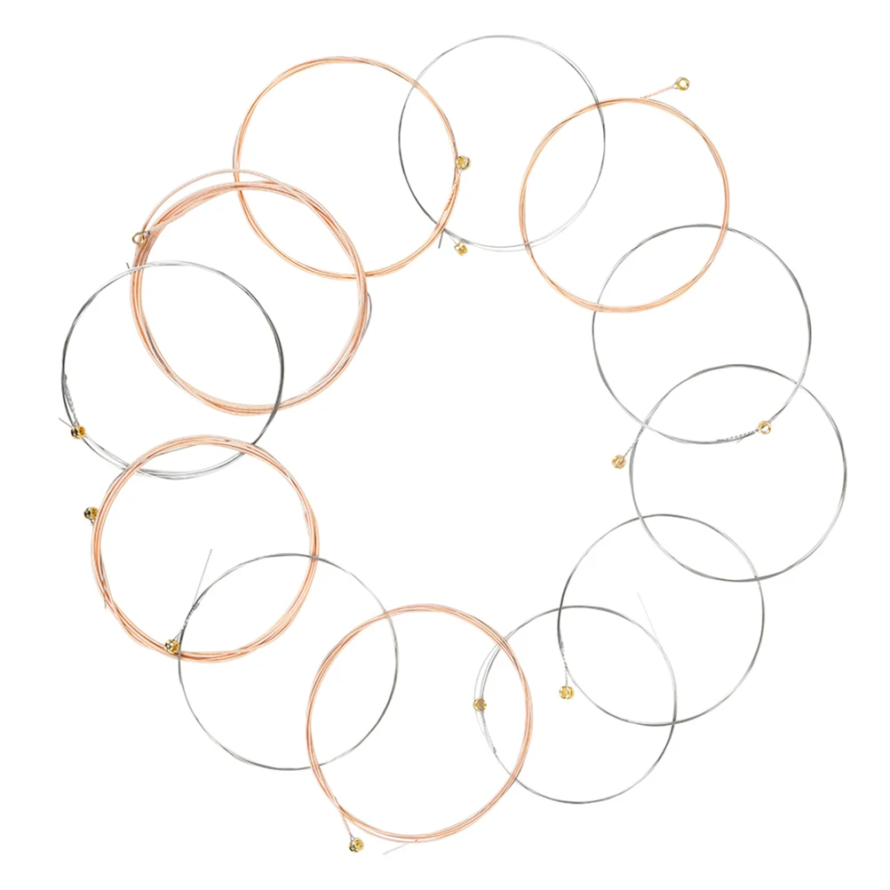 12 Pcs Phosphor Bronze Guitar Strings High Carbon Steel Core Standard Tension Acoustic Guitar Accessories Replacement Strings
12 Pcs Phosphor Bronze Guitar Strings High Carbon Steel Core Standard Tension Acoustic Guitar Accessories Replacement Strings