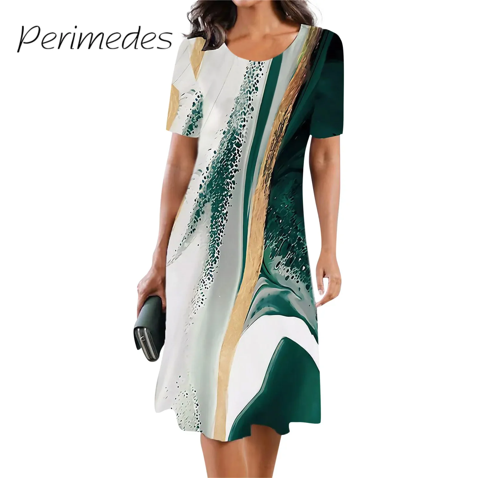 Women'S Long Dress Artist Printed Short-Sleeved Elegant Dress Round Neck Fitted Elegant 2024 Summer New Dress Fashionable
Women'S Long Dress Artist Printed Short-Sleeved Elegant Dress Round Neck Fitted Elegant 2024 Summer New Dress Fashionable