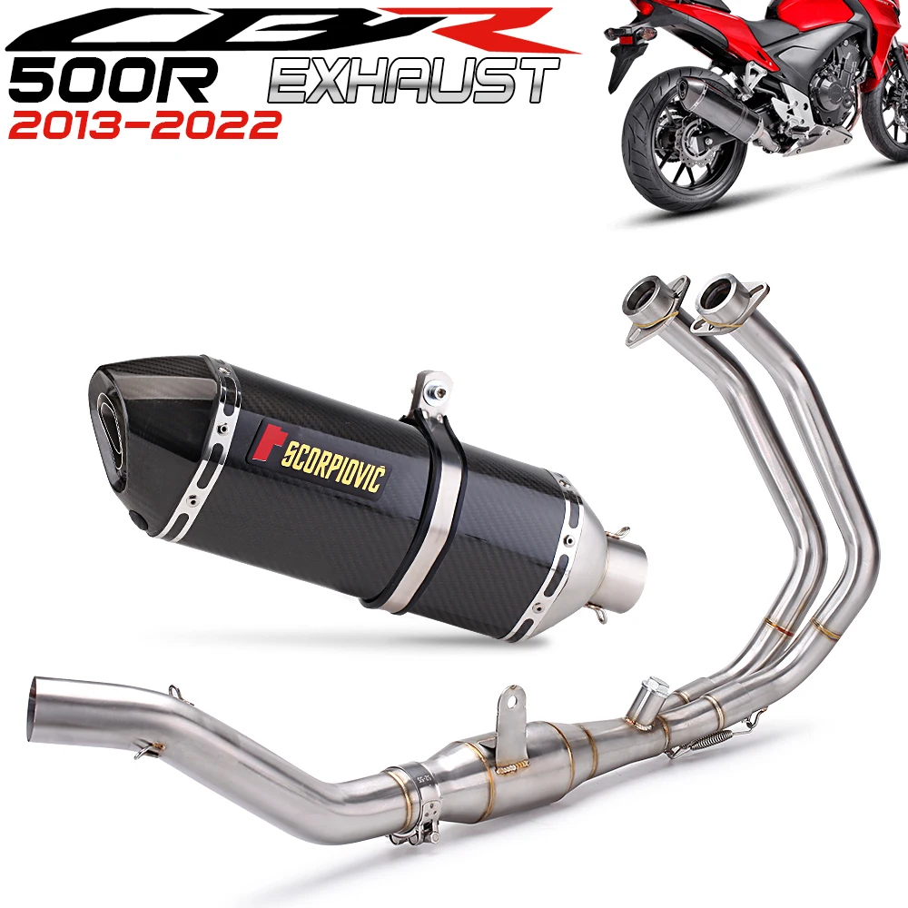 For CBR500 CB500X CB500F CBR500R 2013-2022 Motorcycle Exhaust Escape Full Exhaust System
For CBR500 CB500X CB500F CBR500R 2013-2022 Motorcycle Exhaust Escape Full Exhaust System