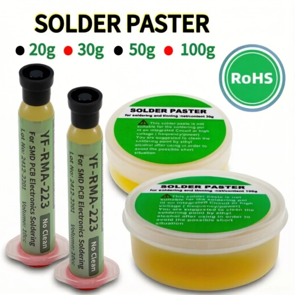 20g 30g 50g 100gNew Solder Flux Paste for Lead-Free Electronics No-clean rosin Soldering Rosin Flux DIY Soldering
20g 30g 50g 100gNew Solder Flux Paste for Lead-Free Electronics No-clean rosin Soldering Rosin Flux DIY Soldering