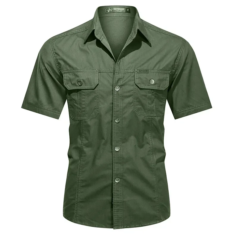 Summer Men's Casual Shirt Oversized 5XL Streetwear Pure Cotton Short Sleeve Tooling Shirts Men Clothing Leisure Shirt A0F8808
Summer Men's Casual Shirt Oversized 5XL Streetwear Pure Cotton Short Sleeve Tooling Shirts Men Clothing Leisure Shirt A0F8808