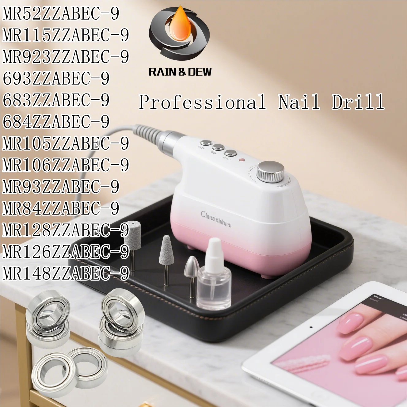 10Pcs MR52ZZ ABEC-9 Tips Bearing 2x5x2.5mm for Strong Handpiece Bearing Naill Drill MR115ZZ MR923ZZ MR93ZZ MR84ZZ MR128ZZ
10Pcs MR52ZZ ABEC-9 Tips Bearing 2x5x2.5mm for Strong Handpiece Bearing Naill Drill MR115ZZ MR923ZZ MR93ZZ MR84ZZ MR128ZZ