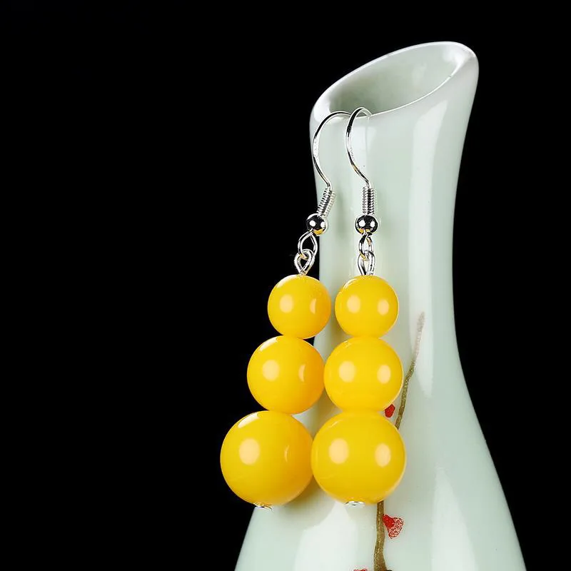 (Free Earrings)Second Generation Amber Round Bead Earrings for Women Amber Jewelry925Silver Chicken Oil Yellow Round Bead Earrin
(Free Earrings)Second Generation Amber Round Bead Earrings for Women Amber Jewelry925Silver Chicken Oil Yellow Round Bead Earrin