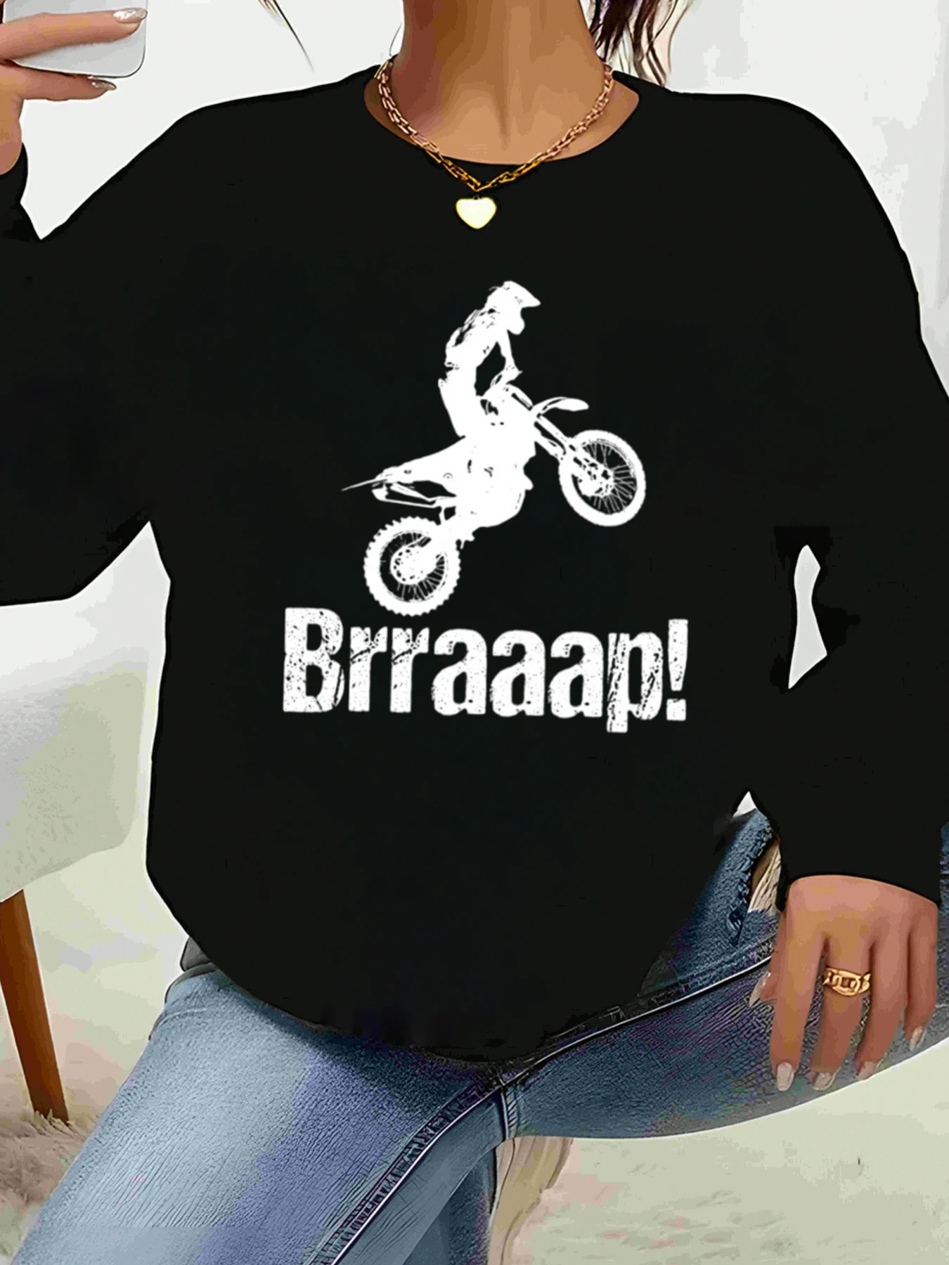 Мотоциклетная толстовка с принтом Brraaap, повседневная одежда на Хэллоуин, женская мода
Мотоциклетная толстовка с принтом Brraaap, повседневная одежда на Хэллоуин, женская мода