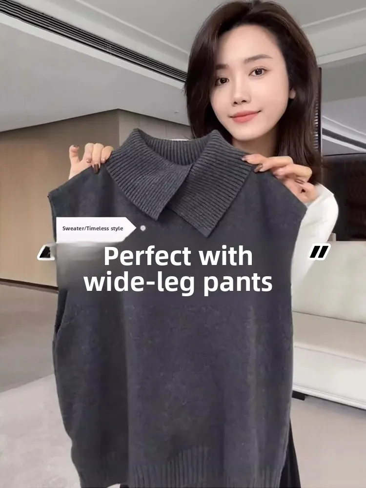 Slimming Knitted Vest Women's Autumn Winter Layering Warmth Inner Woolen Sweater Shoulder Pad Knitwear Soft Style Commute
Slimming Knitted Vest Women's Autumn Winter Layering Warmth Inner Woolen Sweater Shoulder Pad Knitwear Soft Style Commute