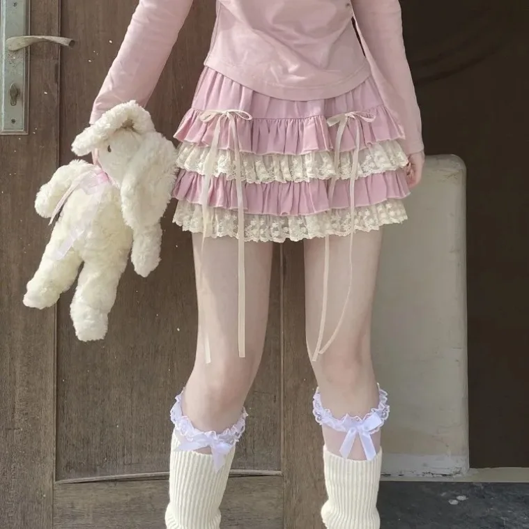 Милая универсальная кружевная юбка с рюшами Y2k E-Girl, юбка с высокой талией для 2024, женская летняя новая корейская модная одежда с бантом
Милая универсальная кружевная юбка с рюшами Y2k E-Girl, юбка с высокой талией для 2024, женская летняя новая корейская модная одежда с бантом