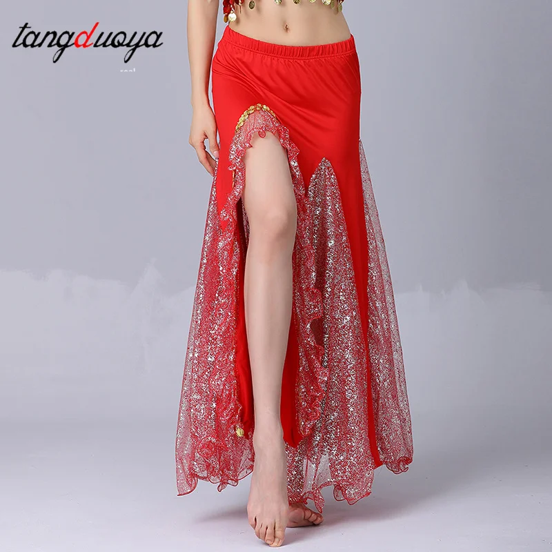 Юбка с разрезом для танца живота и блестками, женская юбка на бедрах для восточного индийского танца, женское длинное платье для выступления на сцене, полуюбка для танцевальной практики
Юбка с разрезом для танца живота и блестками, женская юбка на бедрах для восточного индийского танца, женское длинное платье для выступления на сцене, полуюбка для танцевальной практики