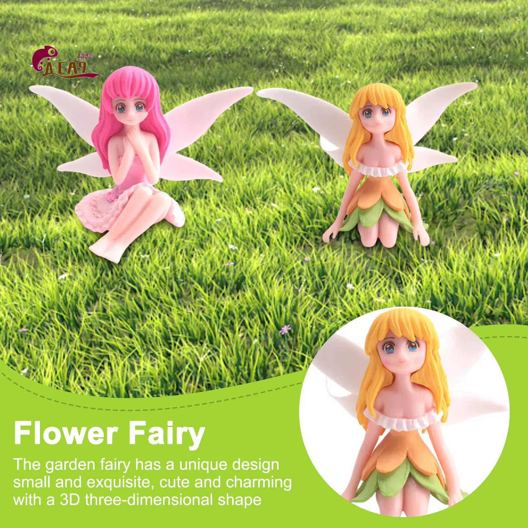 AEA9-Miniature Fairy Figurines - 4Pcs Small Flower Fairies Ornaments Resin Mini Fairy Figurines Tiny For Fairy Garden Decor
AEA9-Miniature Fairy Figurines - 4Pcs Small Flower Fairies Ornaments Resin Mini Fairy Figurines Tiny For Fairy Garden Decor