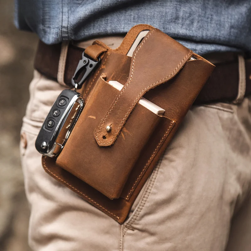 Men's Retro Wild Horse Leather Phone Bag Belt for Men High-end Leather Outdoor Sports Tactical Belt Bag
Men's Retro Wild Horse Leather Phone Bag Belt for Men High-end Leather Outdoor Sports Tactical Belt Bag