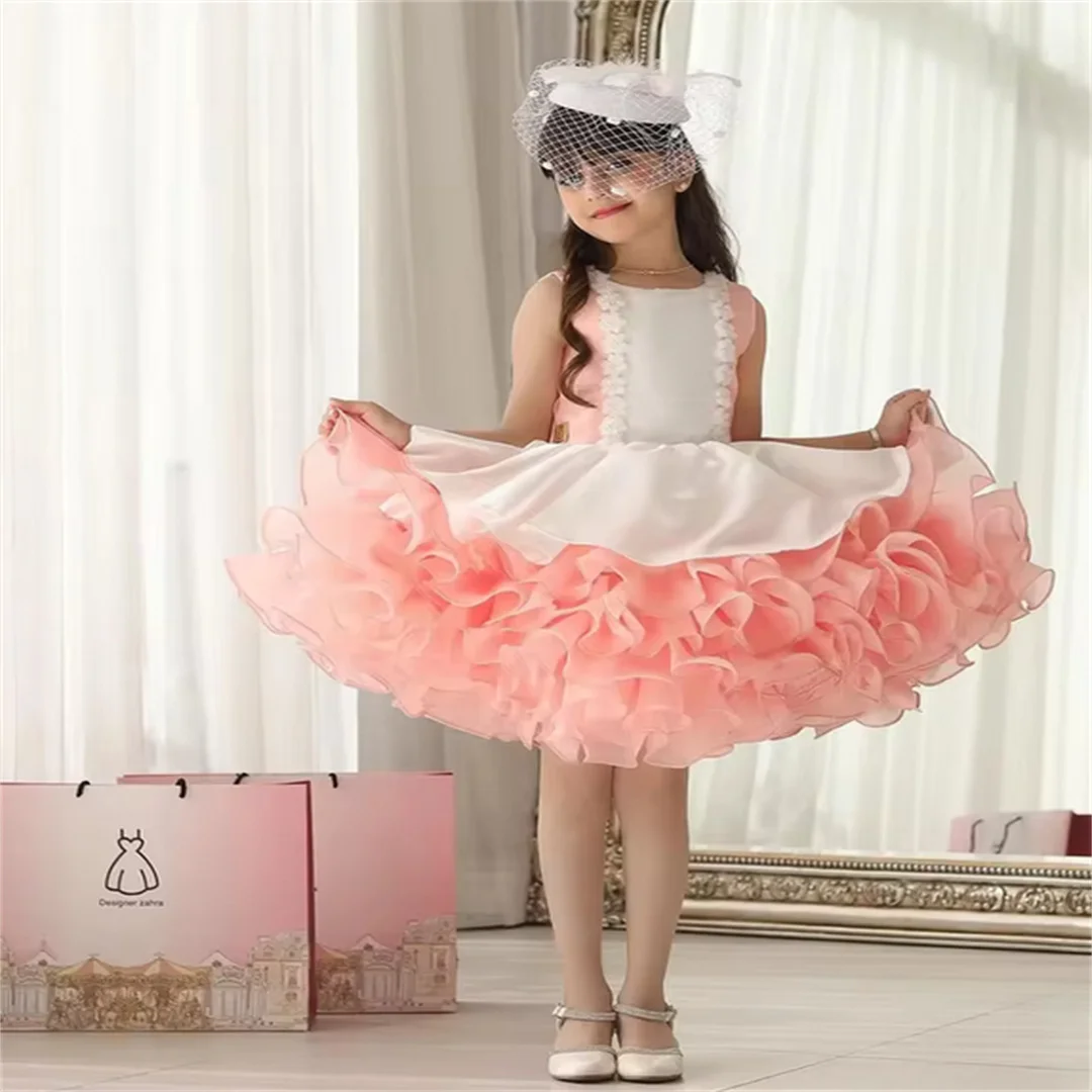 Customized Verngo Princess Satin Girl Birthday Party Dress O Neck Pleat Ball Gown Elegant Kid First Communion Dresses
Customized Verngo Princess Satin Girl Birthday Party Dress O Neck Pleat Ball Gown Elegant Kid First Communion Dresses