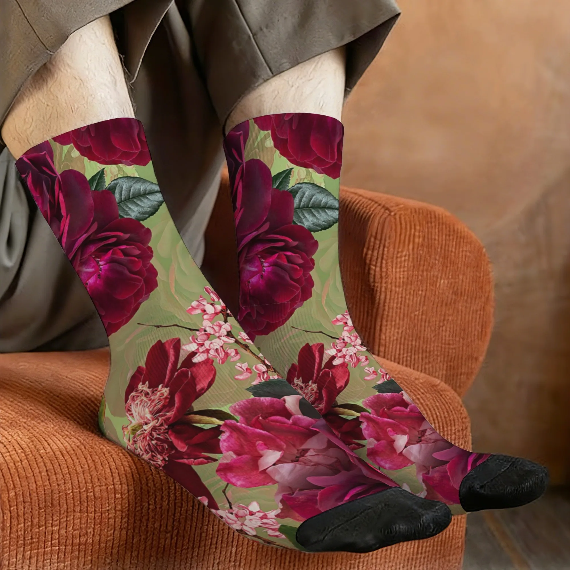 Мужские и компрессионные носки Harajuku с красным цветочным принтом, эластичный дизайн из теленка, новинка для повседневной одежды, тематические вечеринки, мода
Мужские и компрессионные носки Harajuku с красным цветочным принтом, эластичный дизайн из теленка, новинка для повседневной одежды, тематические вечеринки, мода