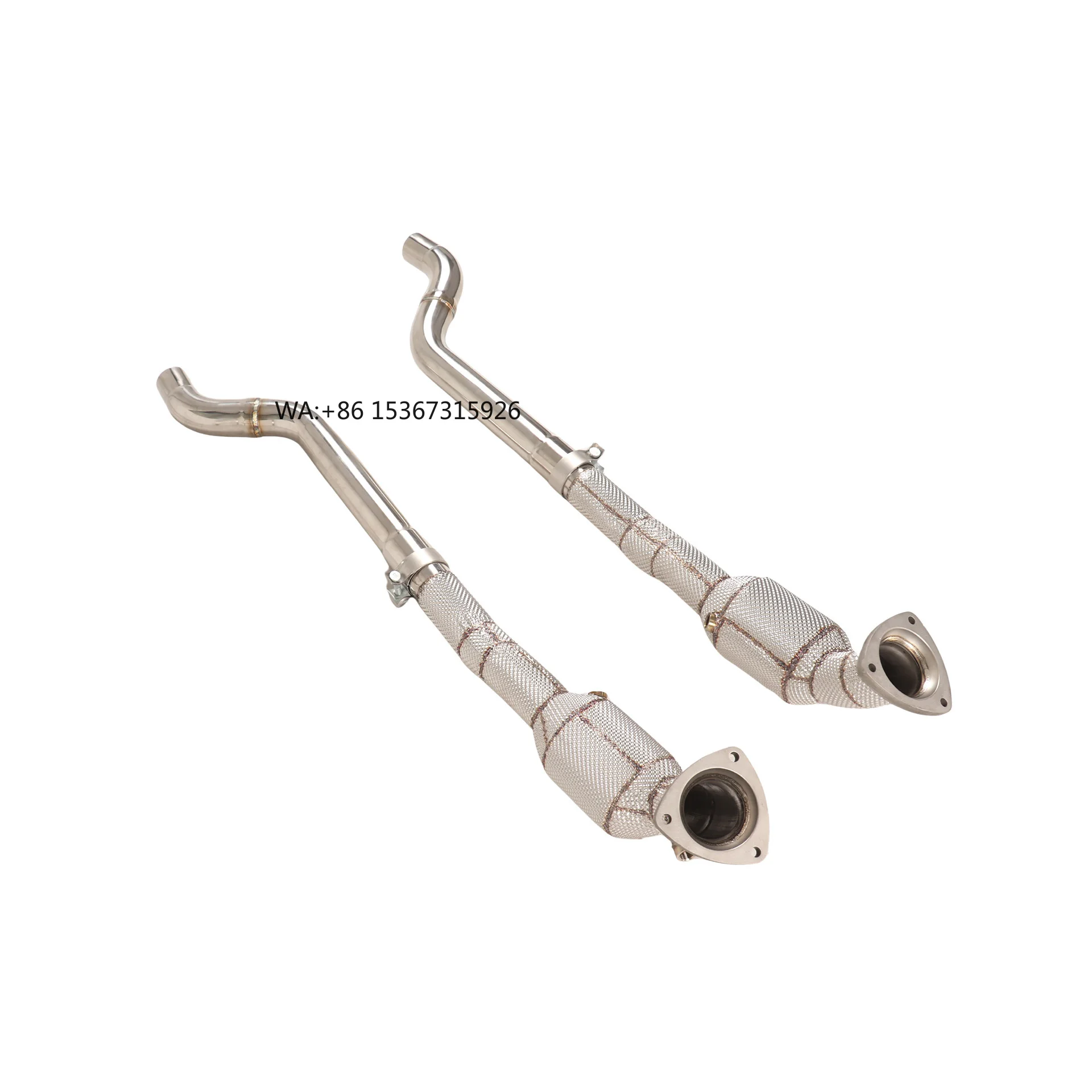 SS304 Downpipe with Catalytic Converter & Heat Insulation
SS304 Downpipe with Catalytic Converter & Heat Insulation