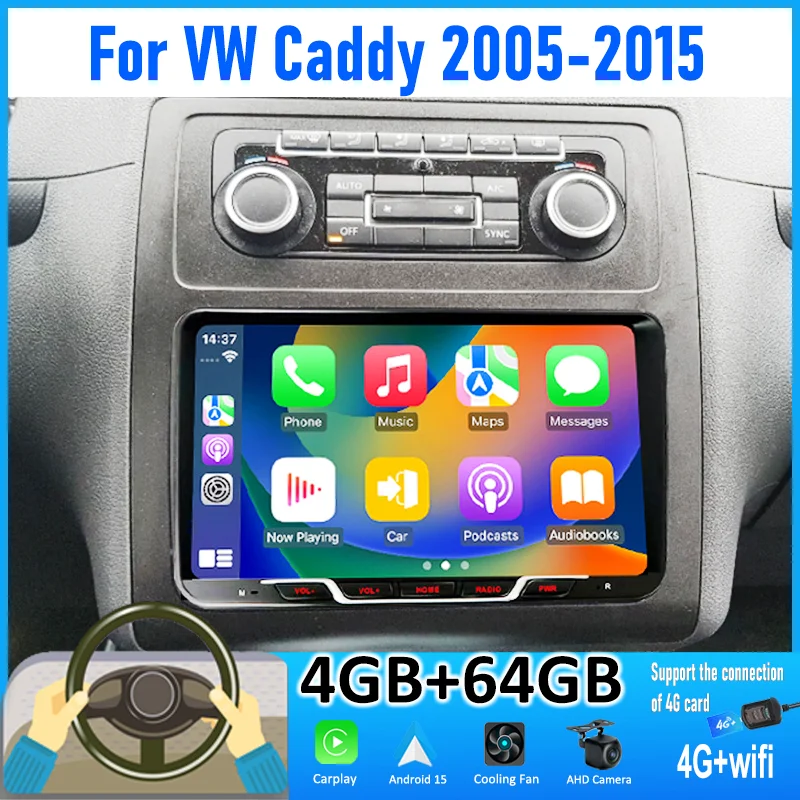9'' 4+64GB For VW Caddy 2005-2015 Car Radio Android 15 Auto Support Wireless Apple Carplay 4G+WIFI 2DIN FM BT GPS Canbus
9'' 4+64GB For VW Caddy 2005-2015 Car Radio Android 15 Auto Support Wireless Apple Carplay 4G+WIFI 2DIN FM BT GPS Canbus