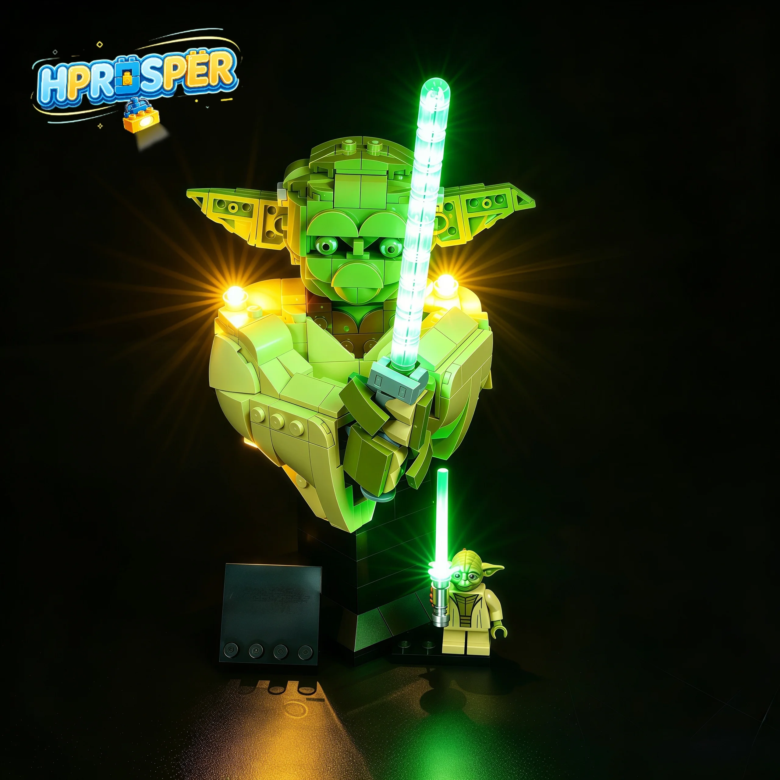 Hprosper 5V LED Light for Star Wars Yoda Bust 75438 Decorative Lamp With Battery Box (Not Include Lego Building Blocks)
Hprosper 5V LED Light for Star Wars Yoda Bust 75438 Decorative Lamp With Battery Box (Not Include Lego Building Blocks)