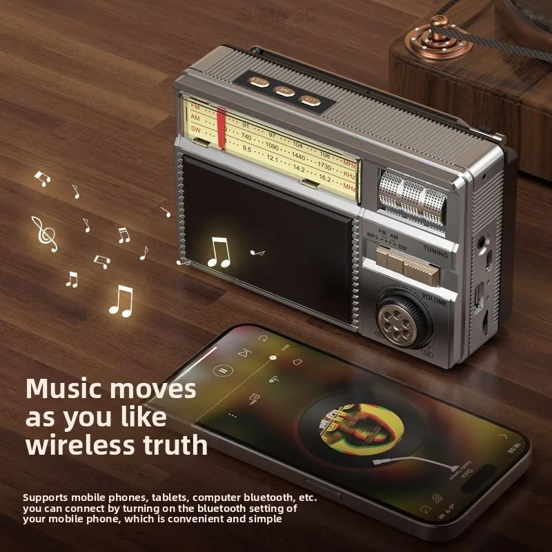 HiFi Portable Multifunctional Full-band Radio U Disk Card Bluetooth Speaker Retro Outdoor Solar Emergency Radios for the Elderly
HiFi Portable Multifunctional Full-band Radio U Disk Card Bluetooth Speaker Retro Outdoor Solar Emergency Radios for the Elderly
