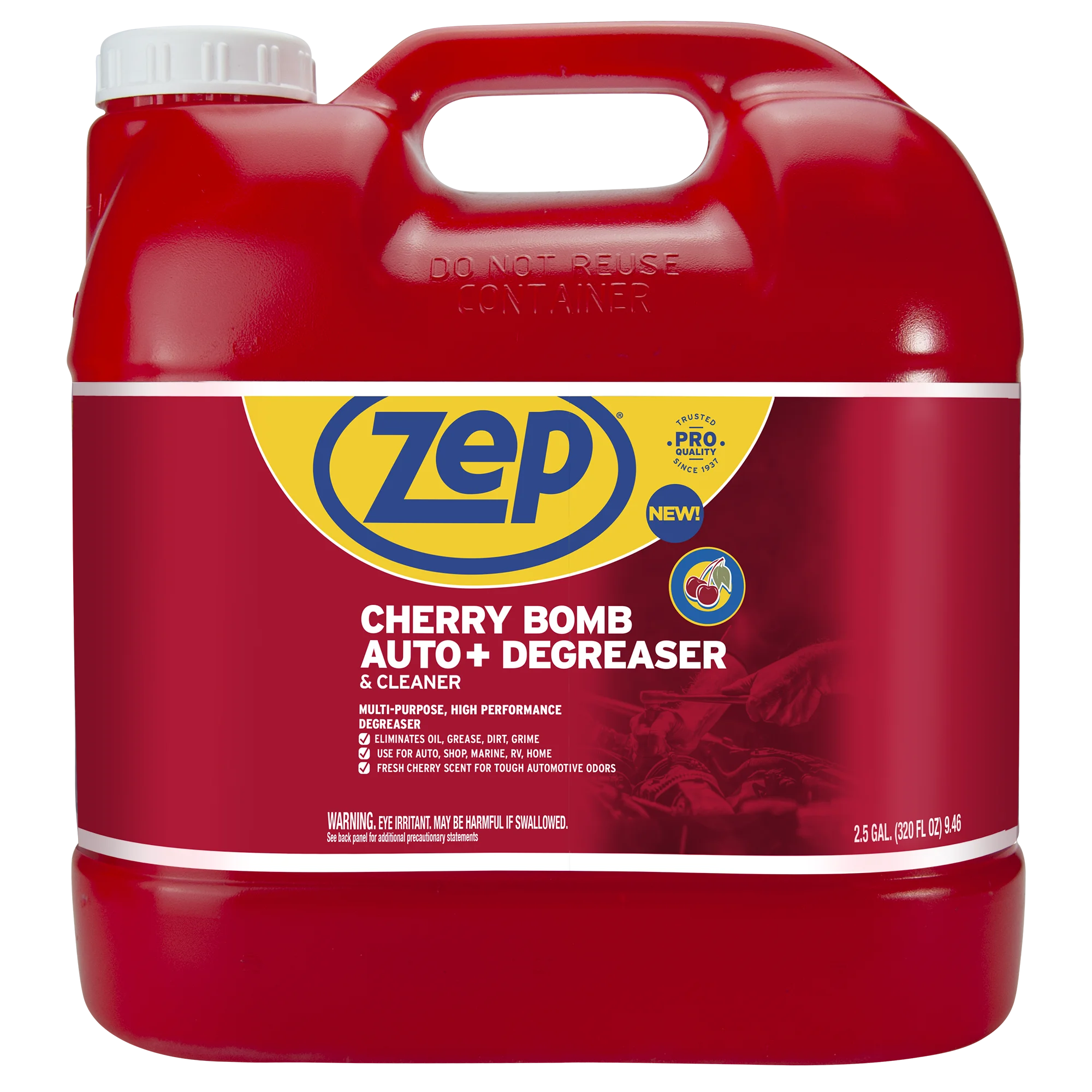 Cherry Bomb Automotive Degreaser 2.5 Gallon for Vehicles RVs Boats Garages and Household Use
Cherry Bomb Automotive Degreaser 2.5 Gallon for Vehicles RVs Boats Garages and Household Use