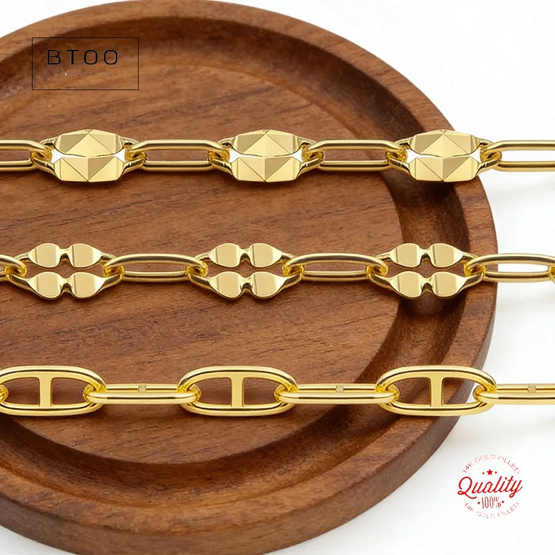 14K Gold Filled Necklace Making Chain 1 Meter Wholesale Diverse Styles for DIY Jewelry Making Bracelets & Necklaces
14K Gold Filled Necklace Making Chain 1 Meter Wholesale Diverse Styles for DIY Jewelry Making Bracelets & Necklaces