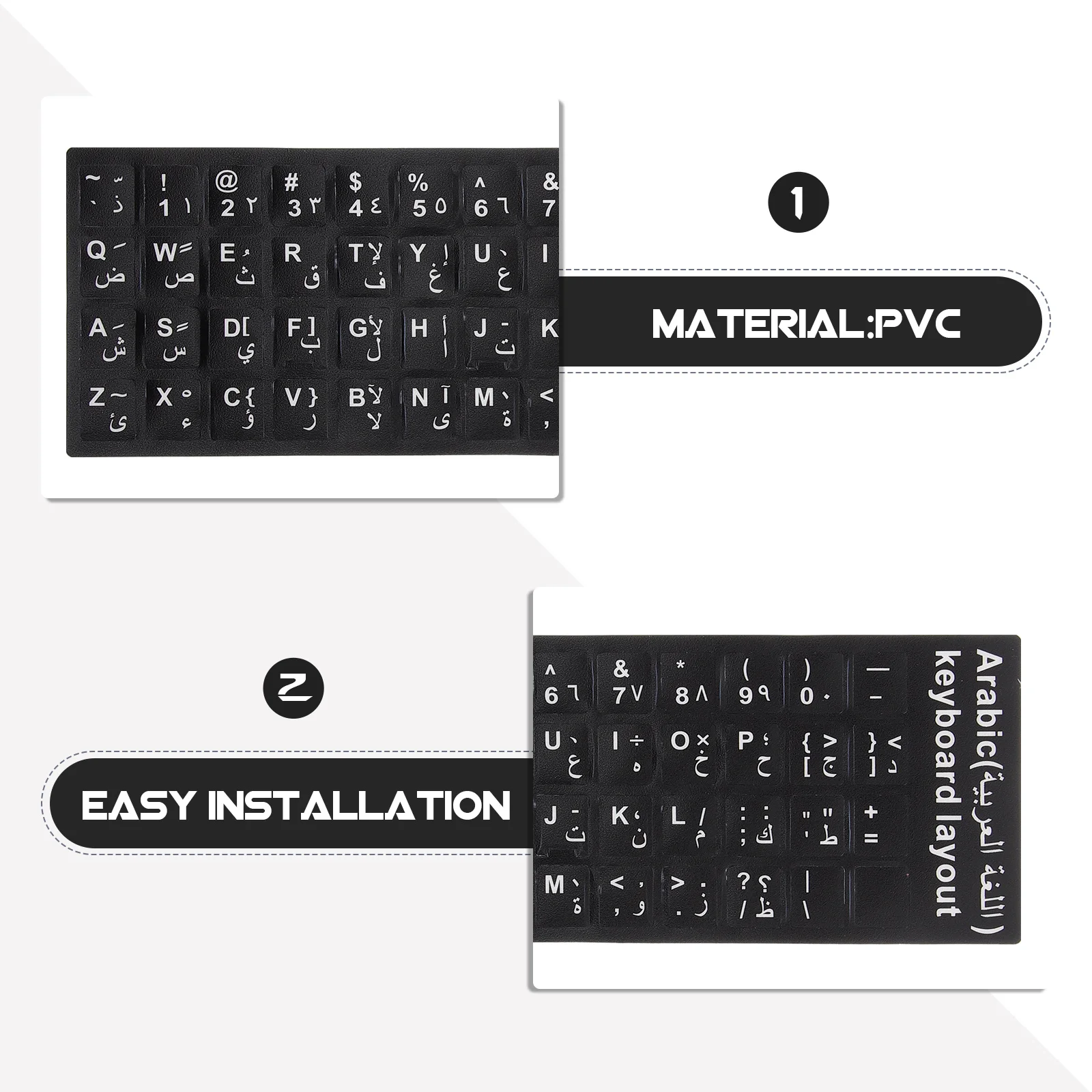 10Pcs Arabic Keyboard Stickers Replacement Letter Decals for Computer Keyboards Lightweight Portable Labels for Fast Typing
10Pcs Arabic Keyboard Stickers Replacement Letter Decals for Computer Keyboards Lightweight Portable Labels for Fast Typing