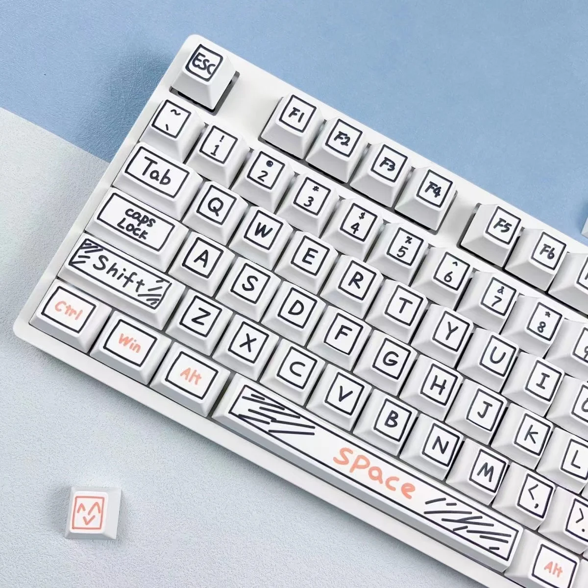 Hand-painted graffiti keycaps XDA height PBT material hot sublimation small full set of mechanical keyboard keycaps
Hand-painted graffiti keycaps XDA height PBT material hot sublimation small full set of mechanical keyboard keycaps