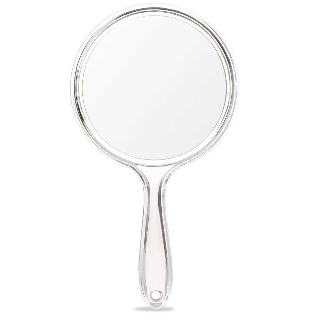 Hand Mirror, Double-Sided 1X/3X Magnifying Mirror with Handle, Acrylic, 10.6"L x 5.7"W,Clear, Pack of 1
Hand Mirror, Double-Sided 1X/3X Magnifying Mirror with Handle, Acrylic, 10.6"L x 5.7"W,Clear, Pack of 1