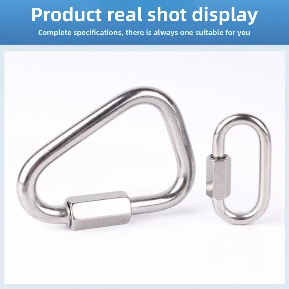 High Quality M3.5~M14 Screw Lock Stainless Steel New Climbing Gear Carabiner Quick Links Safety Snap Hook
High Quality M3.5~M14 Screw Lock Stainless Steel New Climbing Gear Carabiner Quick Links Safety Snap Hook