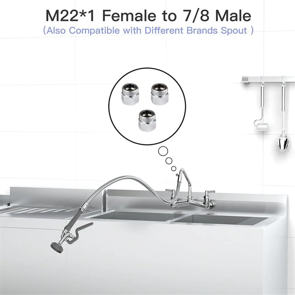 (WSFS) Pre Rinse Sprayer with 45" Stainless Steel Hose, 1.42 GPM, Ergonomic Handle for Commercial Kitchens
(WSFS) Pre Rinse Sprayer with 45" Stainless Steel Hose, 1.42 GPM, Ergonomic Handle for Commercial Kitchens