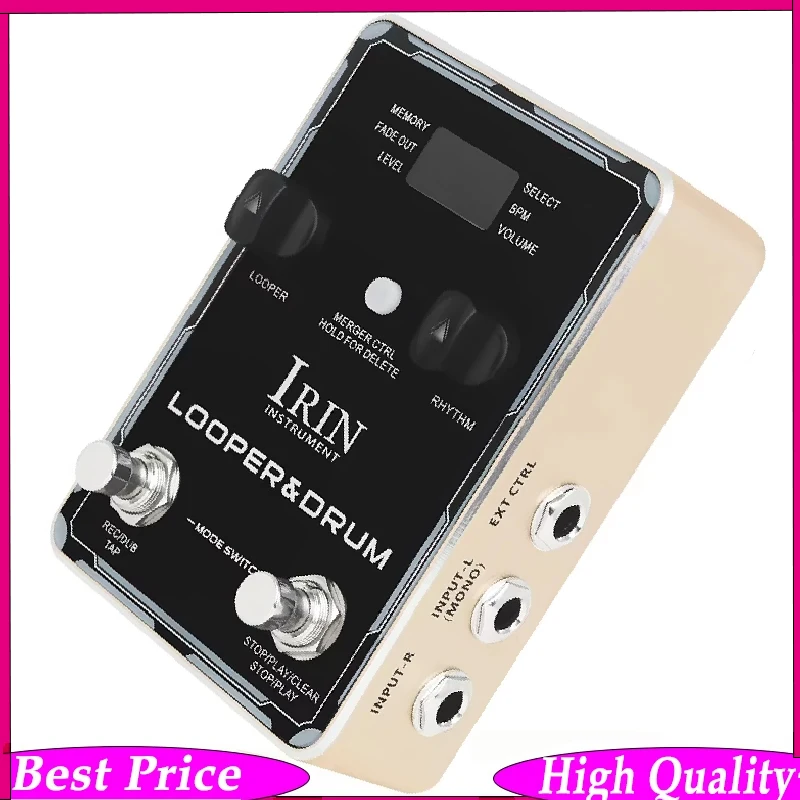 IRIN Loops&Drum Electric Guitar Pedal Machine 40 Storage 100 Drum Rhythms 10 Metronomes Effect Guitar Parts
IRIN Loops&Drum Electric Guitar Pedal Machine 40 Storage 100 Drum Rhythms 10 Metronomes Effect Guitar Parts