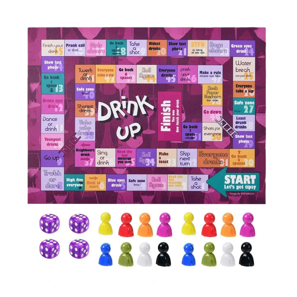 Drinking Board Game Adults Drinking Dice Game Set for Multiplayer Fun with Couple Friends Family Party Night for Travel
Drinking Board Game Adults Drinking Dice Game Set for Multiplayer Fun with Couple Friends Family Party Night for Travel