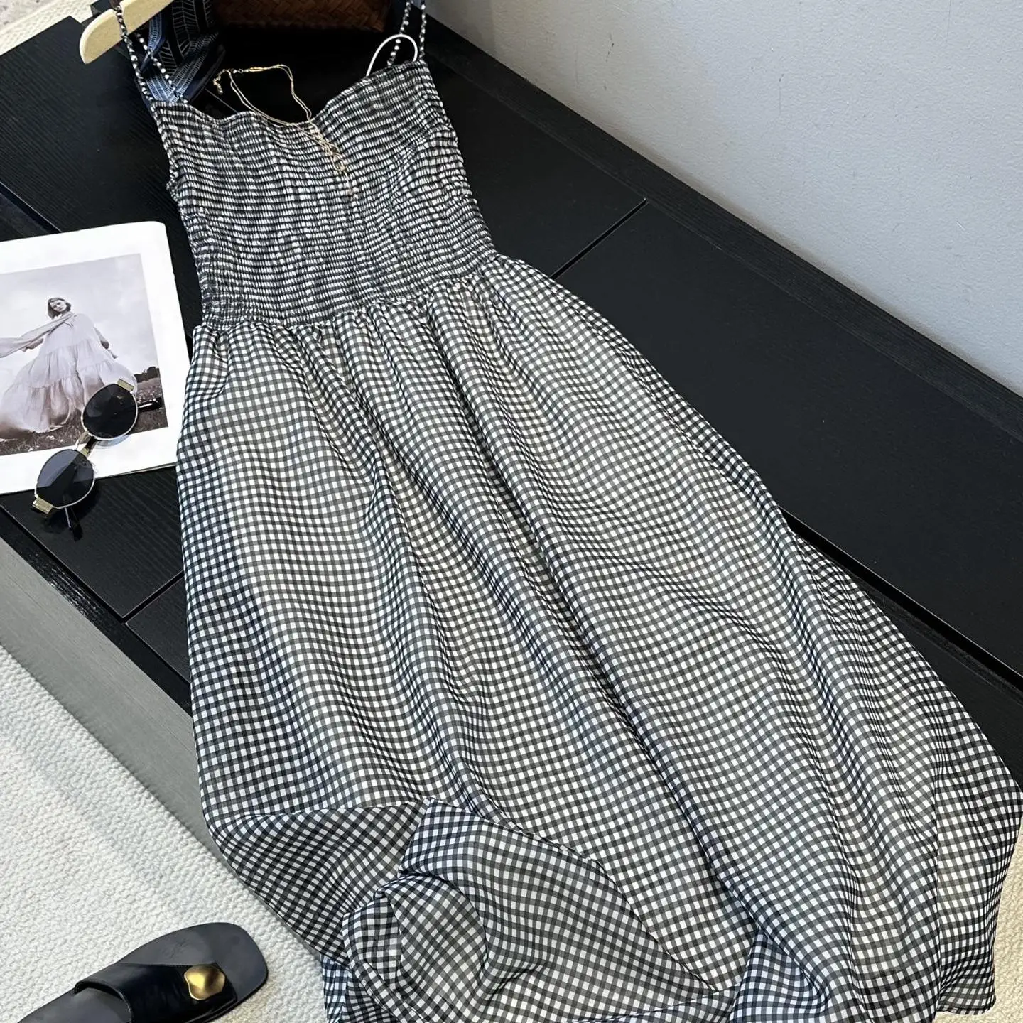 Premium Plaid Wrap Waist Dress Summer Vacation Gown Long Maxi Dress Women's Fashion Polyester Fiber Casual Elegant
Premium Plaid Wrap Waist Dress Summer Vacation Gown Long Maxi Dress Women's Fashion Polyester Fiber Casual Elegant