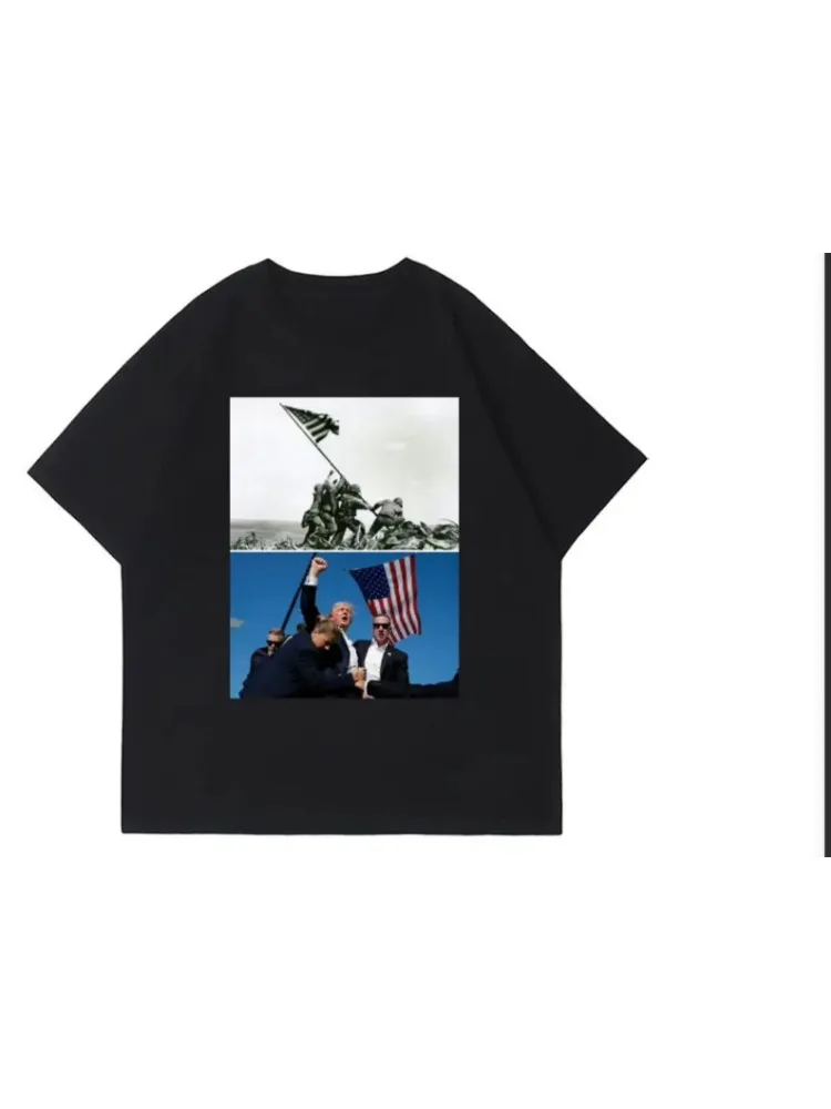 Never Give in To Trump's Assassination Cotton Print Short-sleeved T-shirt for Men and Women American Loose Street Versatile
Never Give in To Trump's Assassination Cotton Print Short-sleeved T-shirt for Men and Women American Loose Street Versatile