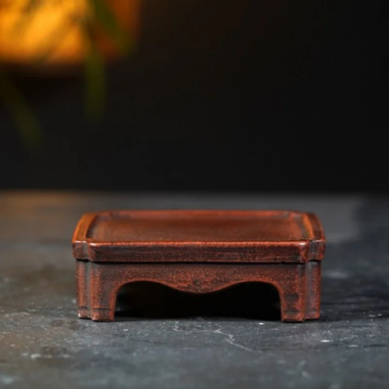 4.9" Chinese Yixing Zisha Pottery Purple Clay Handmade Small Flowerpot Lampstand
4.9" Chinese Yixing Zisha Pottery Purple Clay Handmade Small Flowerpot Lampstand