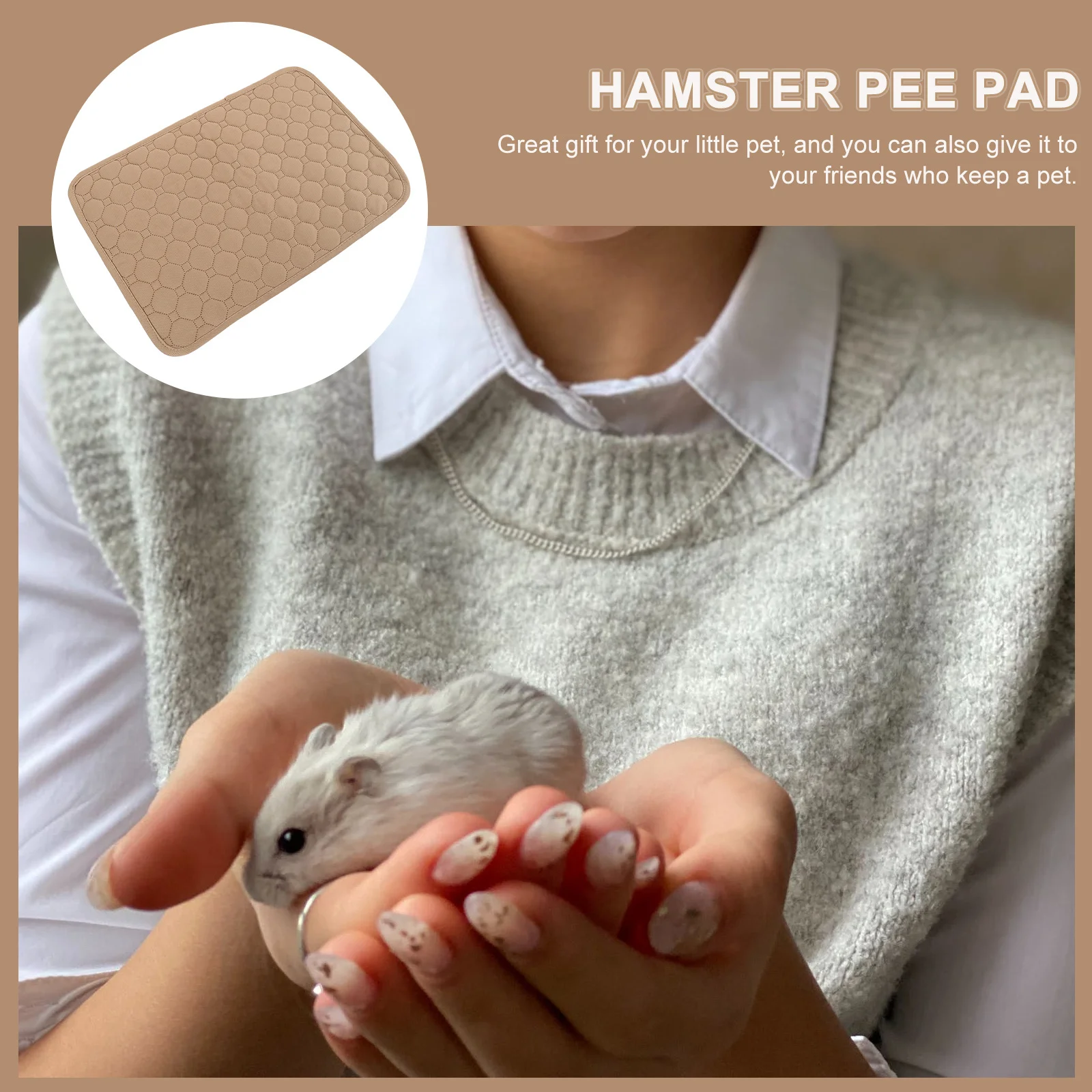 Comfortable Small Pet Nest Mat Washable Hamster Pee Pad Cage Liner Absorbent Bedding Chinchilla Guinea Pig Bedding Decorative 
Comfortable Small Pet Nest Mat Washable Hamster Pee Pad Cage Liner Absorbent Bedding Chinchilla Guinea Pig Bedding Decorative