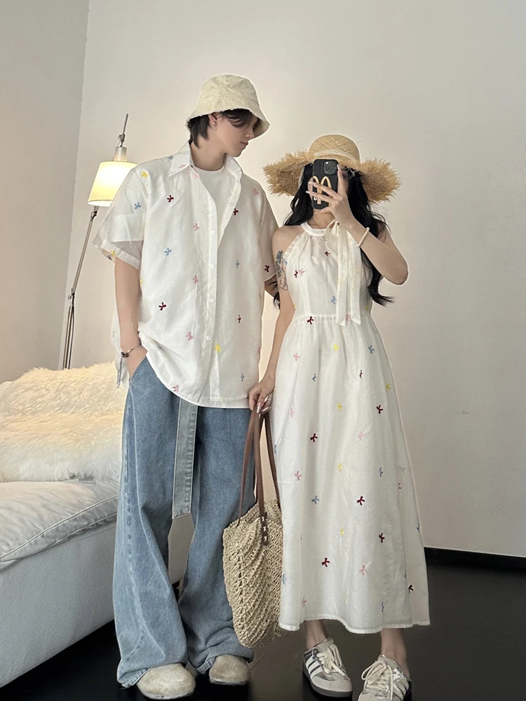 Sweet Floral Print Waist-Cinching Dress Short Sleeve Summer Shirt Trendy Couple's Outfit One Skirt One Shirt Casual Wear
Sweet Floral Print Waist-Cinching Dress Short Sleeve Summer Shirt Trendy Couple's Outfit One Skirt One Shirt Casual Wear