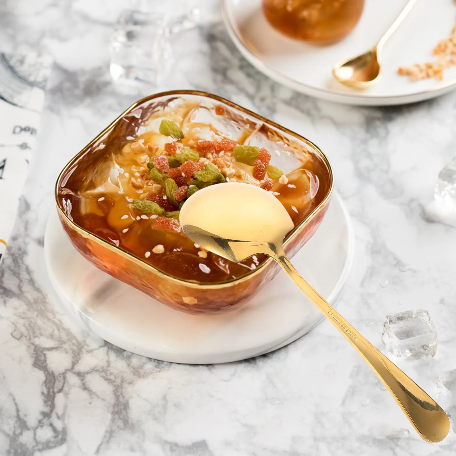 2Pcs Stainless Steel Serving Spoons Large Size Golden Long Handle Soup Spoon Kitchen Restaurant Hotel Reusable Cutlery Household
2Pcs Stainless Steel Serving Spoons Large Size Golden Long Handle Soup Spoon Kitchen Restaurant Hotel Reusable Cutlery Household