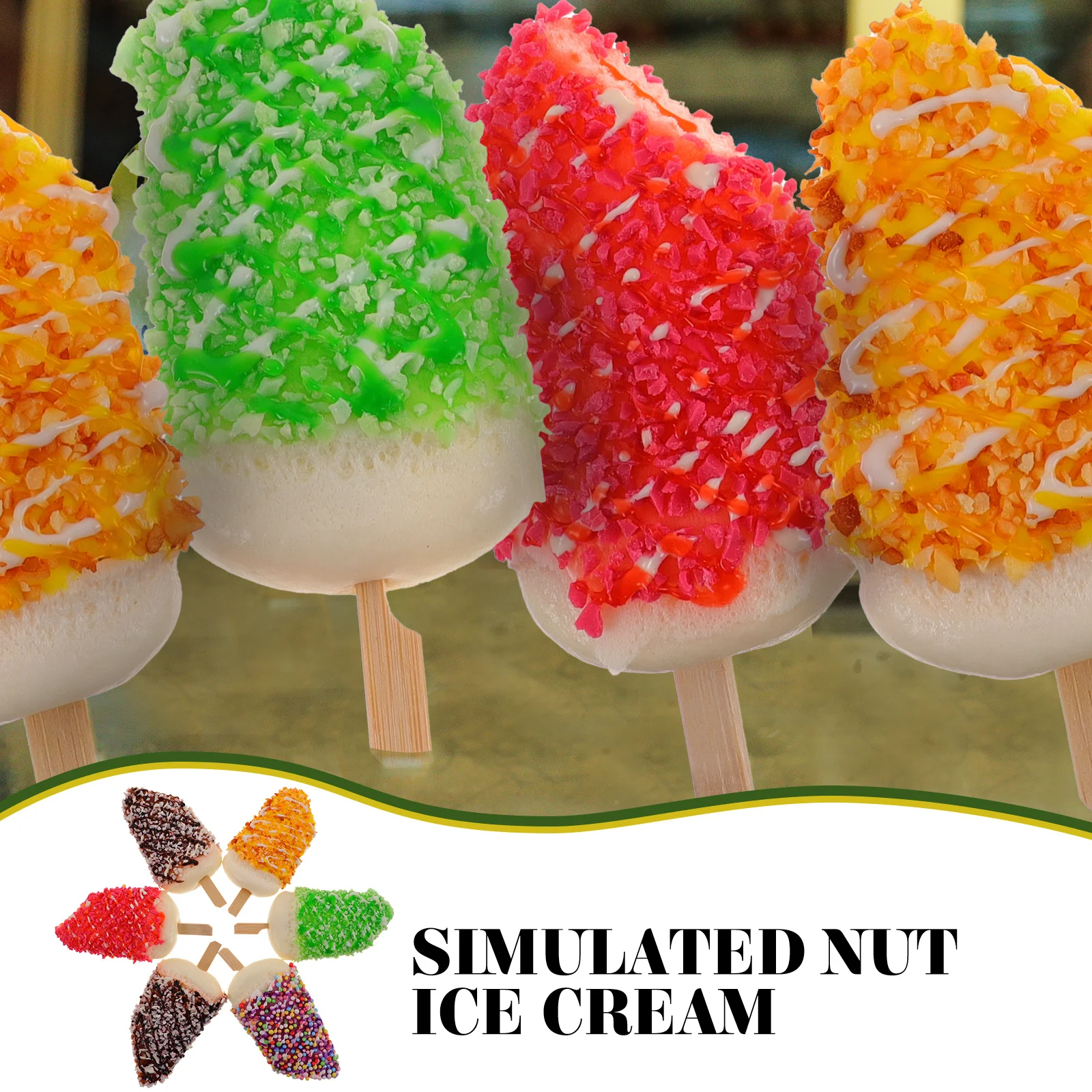 6 Pcs PU Simulated Nut Ice Cream Model Magnetic Artificial Dessert Decor Desktop Fake Food Display Home Party Photo Prop
6 Pcs PU Simulated Nut Ice Cream Model Magnetic Artificial Dessert Decor Desktop Fake Food Display Home Party Photo Prop