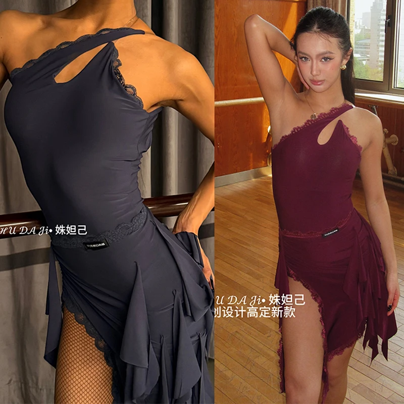2026 Latin Dance Dress Women Design Sense Irregular Tops Skirt Blue Purple Lace Dresses Rumba Tango Dance Competition Costume
2026 Latin Dance Dress Women Design Sense Irregular Tops Skirt Blue Purple Lace Dresses Rumba Tango Dance Competition Costume